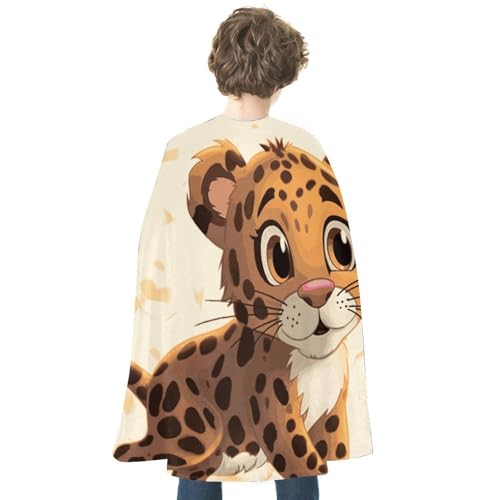 KWQDOZF Halloween Umhang Niedlicher Baby Tiger Bedruckter Wendbarer Umhang Unisex Umhang Party Capes Halloween Weihnachtskostüm von KWQDOZF