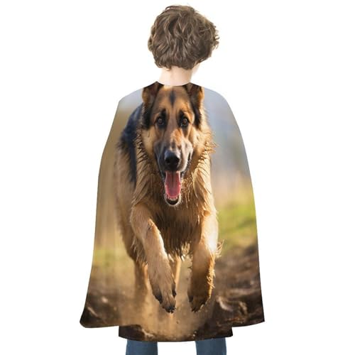 KWQDOZF Halloween-Umhang Runningan Shepherd Dog bedruckter Wendeumhang Unisex-Umhang Partyumhang Halloween-Weihnachtskostüm von KWQDOZF