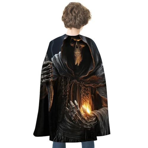 KWQDOZF Halloween Umhang Sensenmann Bedruckter Wendeumhang Unisex Umhang Party Capes Halloween Weihnachtskostüm von KWQDOZF