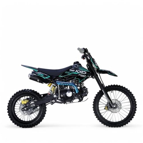 KXD 607 E+K Hawk Dirtbike CrossBike Enduro Dirt Bike Pocket Pitbike PocketBike Motocross Motorrad Motorbike Motorsport Pit Pocket Vollcross Enduro Rennsport Offroad Mountainbike türkis von KXD