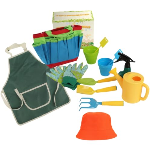 KYEQATY 11PCS Kids Gartens Set Kids-freundliche Kleinkind-Gartenset mit Einkaufstaschen Kinder Bewässerung können Kindergärten-Tools zur Verbesserung der Übung praktische Fähigkeiten verbessern von KYEQATY