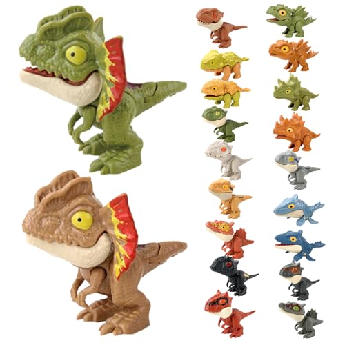 KYEQATY 20pcs Mini Dinosaurierfiguren für Kinder 3+ Dinosaurier Finger Puppen bewegliche Joint Finger Dinosaurierspielzeug pädagogische Lustige Dinosaurierpuppe für Geschenk Innenkultur von KYEQATY