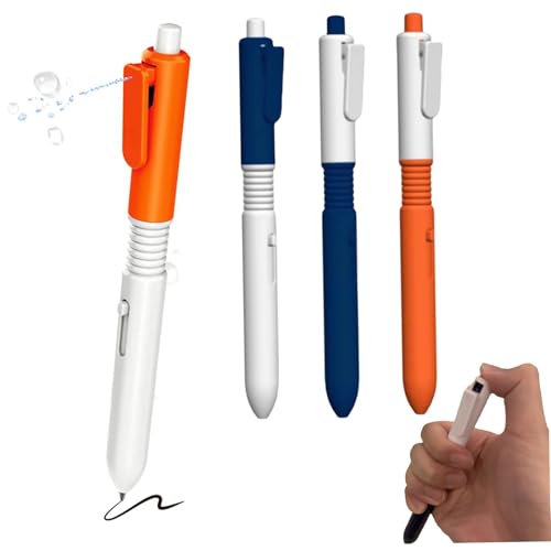 KYEQATY 4pcs Wasserpistole Stiftform in Form Wasserpistole Streichspielzeug 2 in 1 lustigen Streicherwechselstift Stift mit Wasserspray -Funktion für Schulbüro Streich Trick von KYEQATY