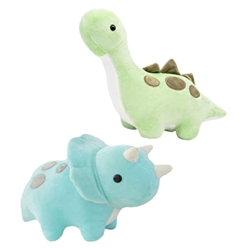 KYEQATY Cartoon Dinosaurier Plüsch Puppe süße Kinder gefülltes Spielzeug weiche Spielzeugkissen für Kinder Erwachsene 2pcs Geschenk für Weihnachten von KYEQATY