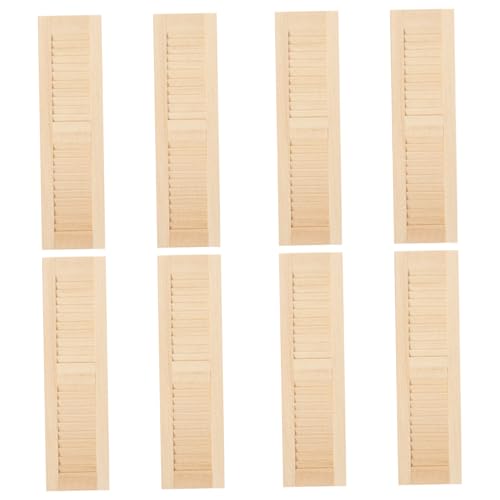 KYEQATY Dollhouse Window Shutter 8pcs 1:12 Hölzer DIY Simulation Dollhouse Fenster Miniatur Dekorative Puppenhausmöbel Kinder Spielzeugzubehör Accessoires von KYEQATY