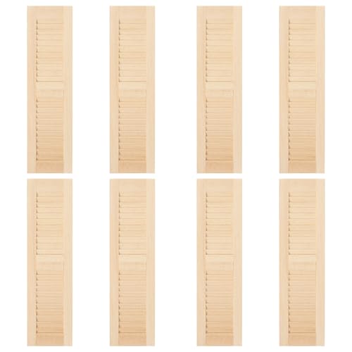 KYEQATY Dollhouse Window Shutter 8pcs 1:12 Skala Holz DIY Simulation Dollhouse Fenster Miniatur Dekorative Puppenhausmöbel Geschenk für Weihnachten von KYEQATY