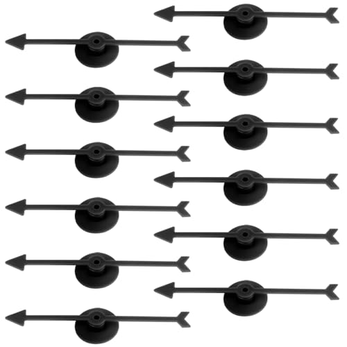 KYEQATY Game Spinner Arrow 12pcs 3,9 Zoll Pfeilspinner mit Basis Plastik Spiel Spinner für DIY Brettspiele Ersatzspinner für Spin The Wheel Funny Party Game von KYEQATY