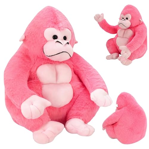 KYEQATY Gorilla Stoffed Animal Weihnachten Gorilla Tag Plüsch PP Baumwollgefüllte Gorilla Spielzeug Süßes dekoratives Zuhause Gorilla Plüsch Geschenke für Jungen Mädchen Heiligabend Stil 1 von KYEQATY