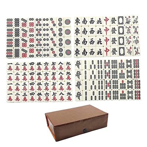 KYEQATY Mahjong Set Chinese Mah Jong Spiel 149pcs/ Set Travel Mini Mahjong Set für Kinder Familien Erwachsene Kinder Kinder Spielzeug Spielzeug von KYEQATY