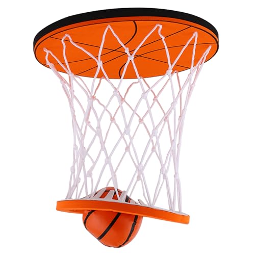 KYEQATY Mini Basketball Hoop Innen in Innenräumen mit einem Mini-Schaum-Indoor-Basketball für die Decke Selbstklebender Kinder Basketball Hoop für Schlafzimmer Decke Innenbasketballspiel von KYEQATY