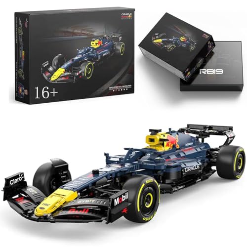 KYLON Technik Auto F1 für Red Bull RB19, 2400+ Teile Technik F1 Auto ModeII F1 Rennwagen F1 ModeII Kompatibel mit Iego Technik Auto F1 Rennwagen von KYLON