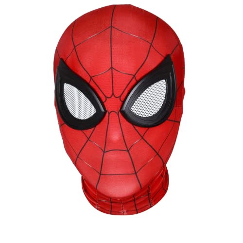 KaKille QWEASZER Peter Parker Spider-Man Maske schwarz Miles Morales Kopfbedeckung Lycra Vollmaske Halloween Film Cosplay Kostüm Requisiten Zubehör,Spiderman D-OneSize von KaKille