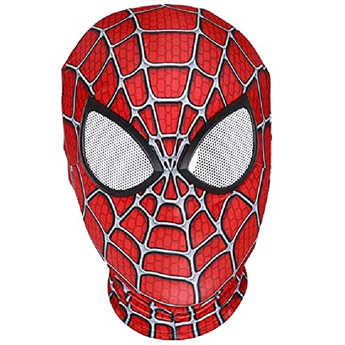 KaKille Peter Parker Maske schwarz Miles Morales Kopfbedeckung Lycra Vollmaske Halloween Film Cosplay Kostüm Requisiten Zubehör,B-OneSize… von KaKille