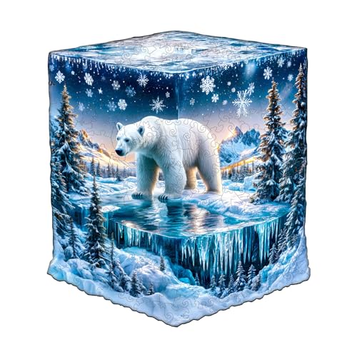 KaayeeWood Holzpuzzle Erwachsene,185 Teile Gefrorene Eisbären Holz Puzzle,Einzigartige Wooden Puzzle Mit Box Aus Holz Geburtstagsgeschenk für Erwachsene und Kinder KaayeeWood Holzpuzzle Erwachsene,185 Teile Gefrorene Eisbären Holz Puzzle,Einzigartige Wooden Puzzle Mit Box Aus Holz Geburtstagsgeschenk für Erwachsene und Kinder von KaayeeWood