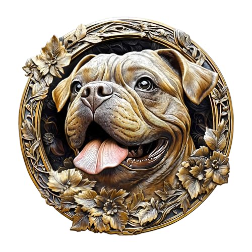 KaayeeWood Holzpuzzle Erwachsene,200 Teile Metall Französische Bulldogge Holz Puzzle,Einzigartige Wooden Puzzle Mit Box Aus Holz Geburtstagsgeschenk für Erwachsene und Kinder von KaayeeWood