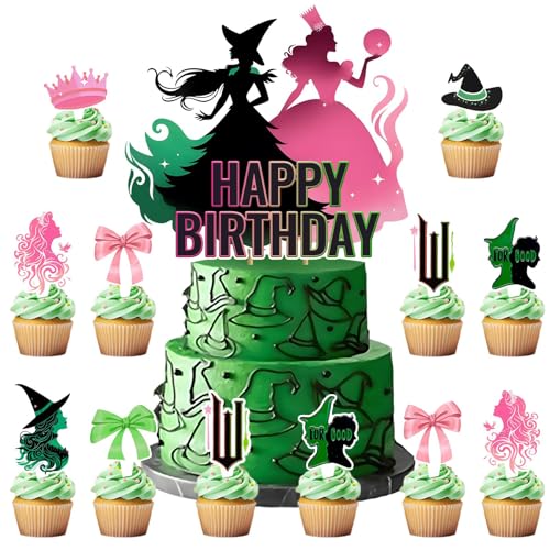 Kabwea 25 Stück Hexen Geburtstags Cupcake Topper, Happy Birthday Tortendeko, Cake Topper Geburtstag, Torten Deko Kabwea 25 Stück Hexen Geburtstags Cupcake Topper, Happy Birthday Tortendeko, Cake Topper Geburtstag, Torten Deko von Kabwea