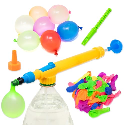 Kabwea Wasserbombenpumpe FüR Kinder, Wasserbomben, Wiederverwendbare Wasserbomben, Wasserballons, Wasserbomben Wiederverwendbar, Wasserbombe (100 Wasserballons) von Kabwea