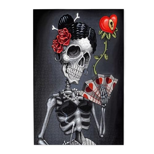 Goth Beauty Girl Holzpuzzles, Haustier-Puzzle, Familientreffen, Stressabbau-Puzzles von KadUe