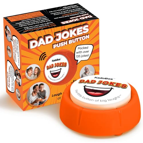 Funny Dad Jokes Elektronischer Sound-Knopf – 135+ britischer One Liner Audio Dad Witze – Geschenke für Männer – lustige Geschenke für Männer – Papa Geschenke – perfekt für Vatertag & Papa von KadoBox