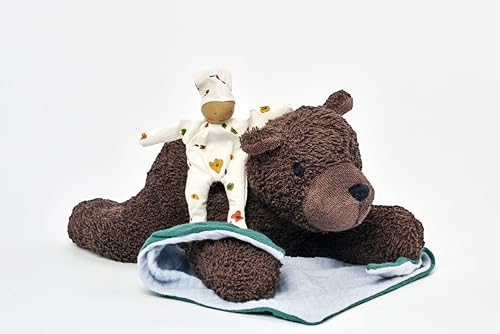 Käthe Kruse Benji Bär I Gemütlicher Kuscheltier-Bär für Kinder ab 0 Jahre I Waschmaschinenfestes Baumwollfrottee-Kuscheltier inkl. Mini-Püppchen von Käthe Kruse