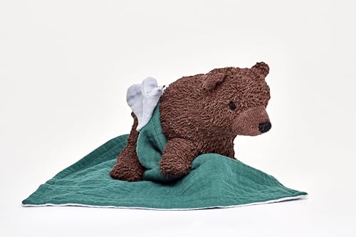 Käthe Kruse Billi Bär Schmusetuch - Ökologisches Schmusetuch und Stofftier, 23 cm, Oeko-TEX® Baumwollfrottee, Für Kinder Ab 0 Monaten von Käthe Kruse