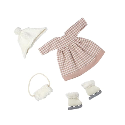 Käthe Kruse Waldorf Puppen Winterset – Flanellkleid, Muff, Mütze & Schlittschuhe, 100% Baumwolle, Für 35 - 38 cm Puppen, Ab 3 Jahren von Käthe Kruse