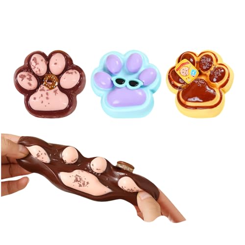 Katzenpfoten Squishy Cat Paw Squishy Katzenpfoten Fidget Toy Anti Stress Spielzeug, Taba Squishy Paw, Süße Weiche Katzenpfoten Quetschspielzeuge für Kinder und Erwachsene (D) von Kaezuy