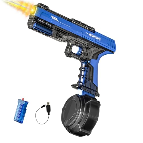 Wasserpistole Elektrisch, Spritzpistole Wasser mit LED-Licht, 500ML Große Kapazität Automatische Wasserpistole, Wasserspritzpistolen Spielzeug für Kinder Erwachsene Sommer Pool Party (Blau) von Kaezuy