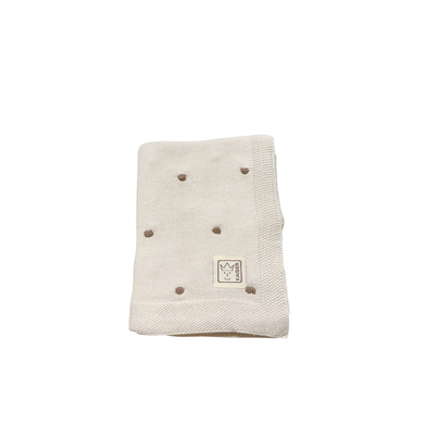 Kaiser Babydecke KNOTS organic cotton creme/knots light brown von Kaiser