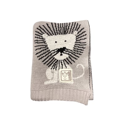 Kaiser Babydecke LION organic cotton stone natural black von Kaiser