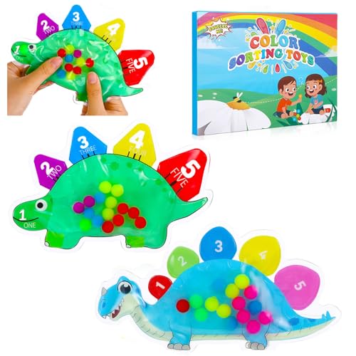 2 Stück Dinosaurier Farbsortierspielzeug, Squeezable Farben Sensorik Spielzeug Sortieren Spielzeug Fidget Toys Sensorisches Spielzeug für Kinder Mädchen Jungen 2+ Jahre 2 Stück Dinosaurier Farbsortierspielzeug, Squeezable Farben Sensorik Spielzeug Sortieren Spielzeug Fidget Toys Sensorisches Spielzeug für Kinder Mädchen Jungen 2+ Jahre von Kaisibum