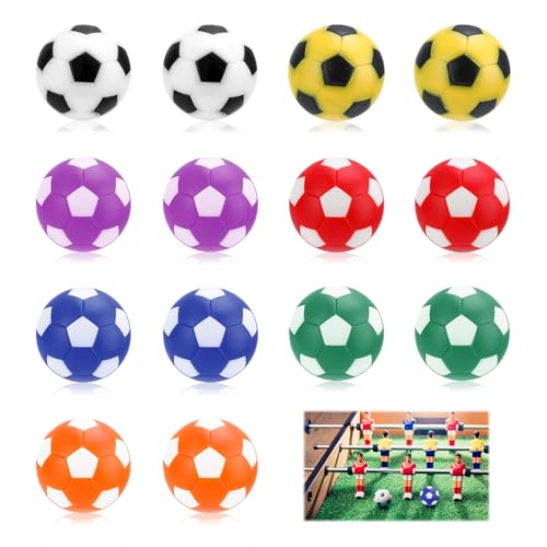 Kaisibum 14 Stück Tischfussball Kickerbälle, Tischkicker Bälle Ersatzbälle 32mm Mini Tischfussball Kinder Erwachsene Kickerball für Kickertisch von Kaisibum