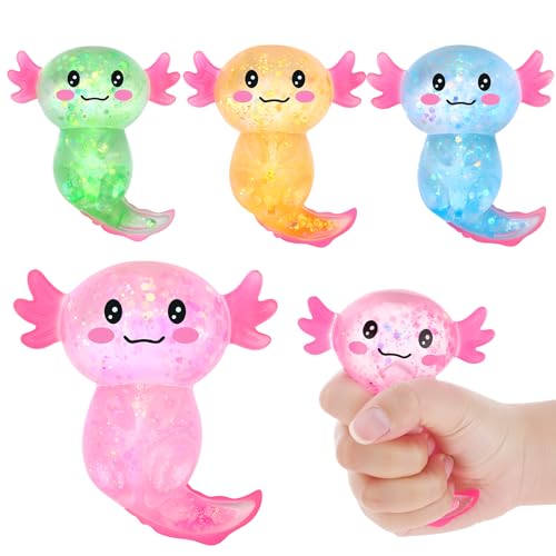 Kaisibum 4 Stück Axolotl Squishy Funkeln Witziges Squeeze Sensorische Anti Stress 4 Farbe Axolotl Tiere Spielzeug für Kinder und Erwachsene Kaisibum 4 Stück Axolotl Squishy Funkeln Witziges Squeeze Sensorische Anti Stress 4 Farbe Axolotl Tiere Spielzeug für Kinder und Erwachsene von Kaisibum