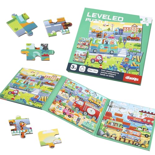 Kaisibum Magnetische Puzzle für Kinder, 12-16-20 Teile Primär Verkehrspuzzle für Kinder, 3-in-1 Magnetisches Falten Puzzle Spielzeug Transport Magnetische Puzzlespielzeuge für Kinder ab 3 Jahren von Kaisibum