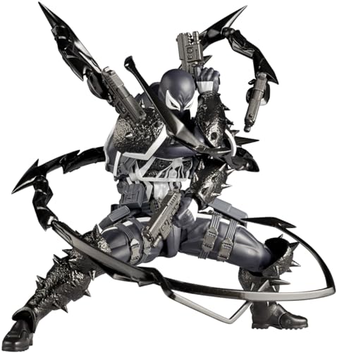 Kaiyodo Revoltech Amazing Yamaguchi Agent Venom Gesamthöhe ca.6,7 Zoll (170 mm), nicht kalk, PVC & ABS, vorgemalte Actionfigur von Kaiyodo