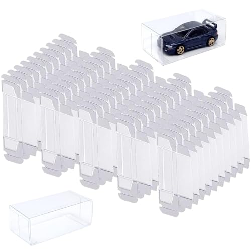 100 PCs Modellauto-Anzeigefall Hülle transparent staubfeste Acryl-Display-Hülle 1.6x3.2x1.2 In PVC Impact-resistenten Modellanzeigefälle für Sammlerstücke Modellauto-Anzeige Fall von Kalastussaari