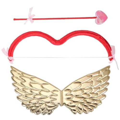 Cupid Bow und Pfeil mit Flügel entzückender und Romantisches Cupid -Kostüm für Männer Frauen -Cupid -Accessoires für Cosplay -Kostümparty, Valentinstag, Halloween Cupid Arrow von Kalastussaari