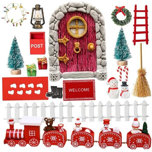 Dollhouse Weihnachtsdekorationen Set realistisch 1:12 Skala Miniaturpuppenhauszubehör Set Dekorative Miniatur -Szene Kinder tun Spielen Spielzeug für Dollhouse, Miniaturpollhouse Accessoires von Kalastussaari