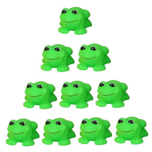 Gummifrösche, 10pcs Quietschende und schwimmender Frosch, Babybadspielzeug, Gummi -Badewanne Spielzeug, Mini Cute Frog Duschbad Buddy Squirter schwimmend Spielzeug für Kleinkinder Kinder von Kalastussaari