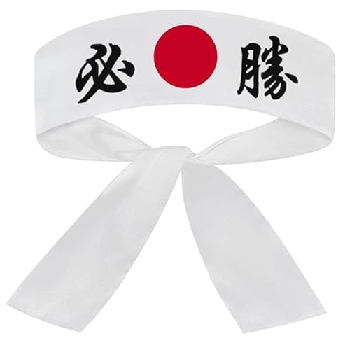 Japanisches Stirnband, 39x2 -Zoll atmungsaktives Baumwoll -Japanisch -Bandana, Sushi -Küchenchef Karate Stirnband für Karate Sport Cooking Küche Japanisch Bandana von Kalastussaari