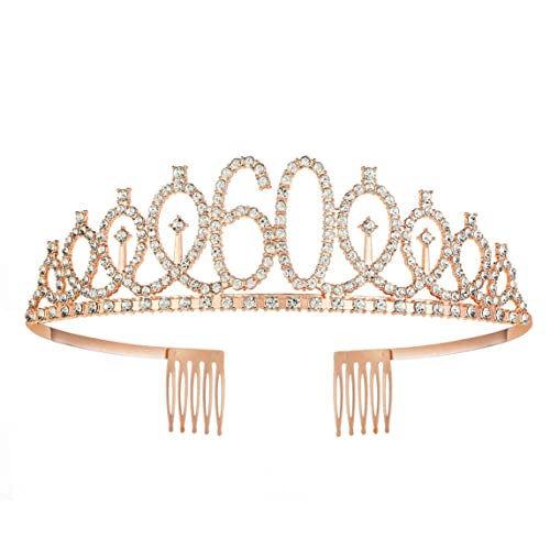 Kalastussaari 60. Geburtstag Dekoration Frauen Geburtstag Tiara Sash Geburtstagsgeschenk für Geburtstagsfeier Angebot 60. Geburtstag Tiara von Kalastussaari