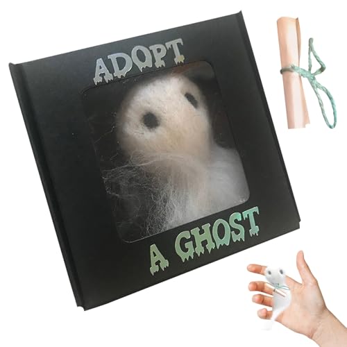 Kalastussaari Adoptieren Sie einen Ghost Feis Cute Pocket Green Helfeen Decorative Ghost Toy mit Scroll Freunde Familien Kinder, Ghost Plüsch von Kalastussaari