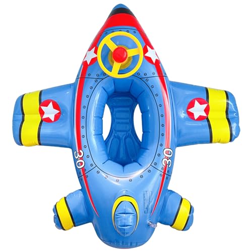 Kalastussaari Baby Pool Float, aufblasbares PVC-Kleinkind Floaties, Flugzeugbaby Schwimmen mit Lenkrad, lustiger Säuglingsschwimmer für Kinder im Alter von 1 bis 5 Kleinkindpool Float von Kalastussaari