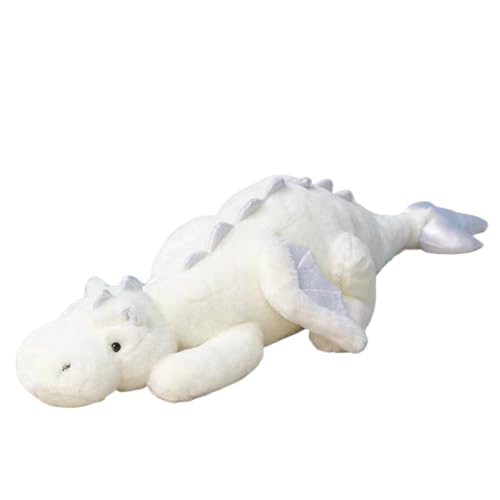 Kalastussaari Drachengefüllte Tier, Plüsch Drachenspielzeug für Kinder, 35 Zoll lang süße Dinosaurier Plüsch, weicher Fuzzy Dragon Kissen mit Flügel für Kinder Jungens Mädchen/Rosa von Kalastussaari