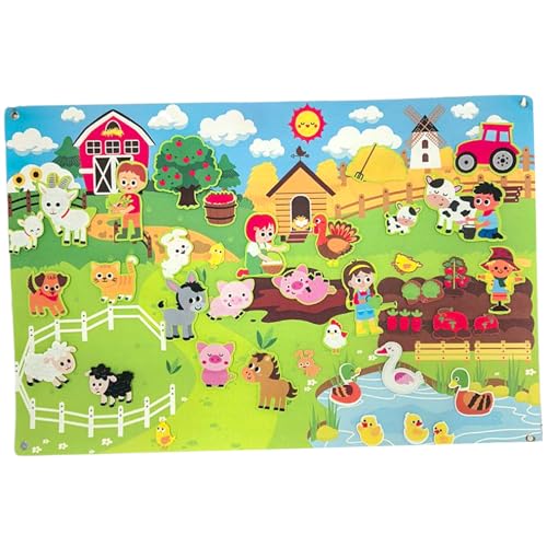 Kalastussaari Filz Story Board Set, Flanellbrett, dickeres Filzbrett, Vorschullernspielzeug, interaktives Geschichtenerzählen Unterrichtsspiel -Aktivitäts -Kits/41 x 30 Zoll von Kalastussaari