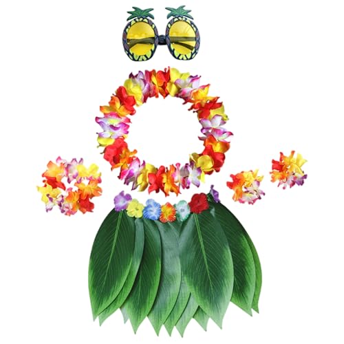 Kalastussaari Hula -Rock -Kostümzubehör -Kit, 7pcs/Set Hawaiian Hula Grasrock mit Ananas -Sonnenbrille, Kranz und mehr für Kinder Sommerparty Beach Kalastussaari Hula -Rock -Kostümzubehör -Kit, 7pcs/Set Hawaiian Hula Grasrock mit Ananas -Sonnenbrille, Kranz und mehr für Kinder Sommerparty Beach von Kalastussaari