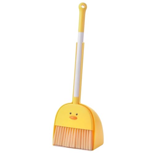 Kalastussaari Kid Broom und Dustpan Set Cute & Mini Yellow Duck Child Besen und Dustpan Set Educational Housekeeping Bauch von Kalastussaari