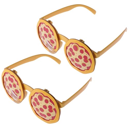 Kalastussaari Lustige Brille, 2pcs Pizza Brille, Neuheiten Sonnenbrillen -Fotografie -Requisiten für Partyzubehör für Sommerthemen von Kalastussaari