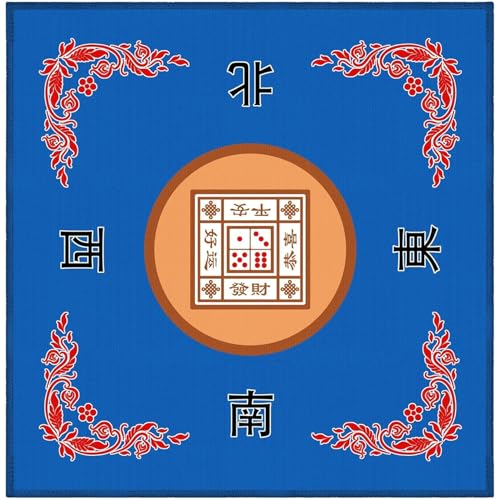 Kalastussaari Mahjong Mat, 32x32-Zoll Mahjong Tischmatte, Nicht-Slip-Rausch-Reduktion Mahjong Tischabdeckung, Roll-up-Spielmatte für Tisch Mahjong, Poker, Karte, Board & Tile Games Mah Jongg Matte von Kalastussaari