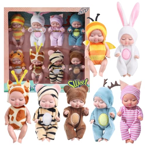 Kalastussaari Mini -Babypuppen, 8pcs 4,3 Zoll winzig von Kalastussaari